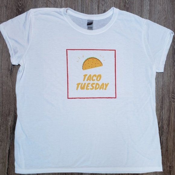Taco Tuesday Women's White Short Sleeve T-Shirt - Picture 2 of 4